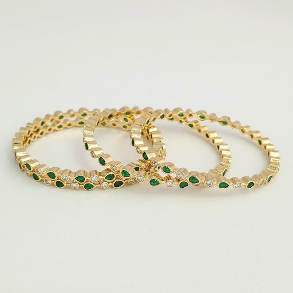 441014 Cz Delicate Bangles With Gold Plating