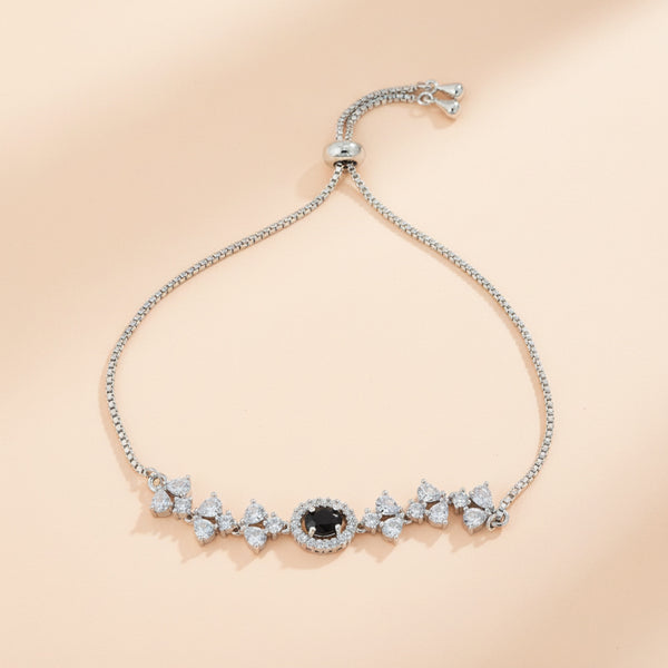 441062 Cz Adjustable Bracelet With Rhodium Plating