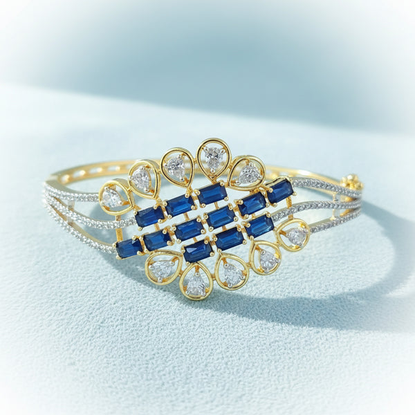 441099 Cz Openable Kada With 2 Tone Plating