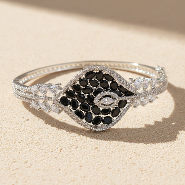 441100 Cz Openable Kada With Rhodium Plating