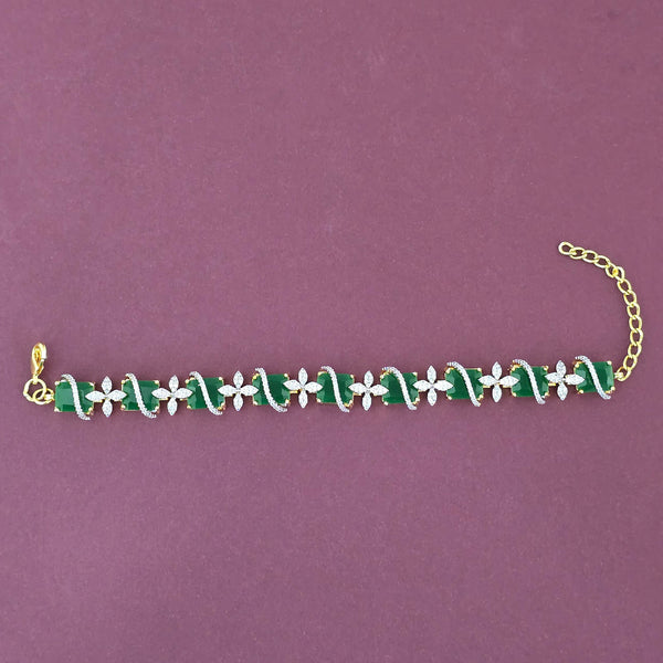 441105 Cz Classic Bracelet With 2 Tone Plating