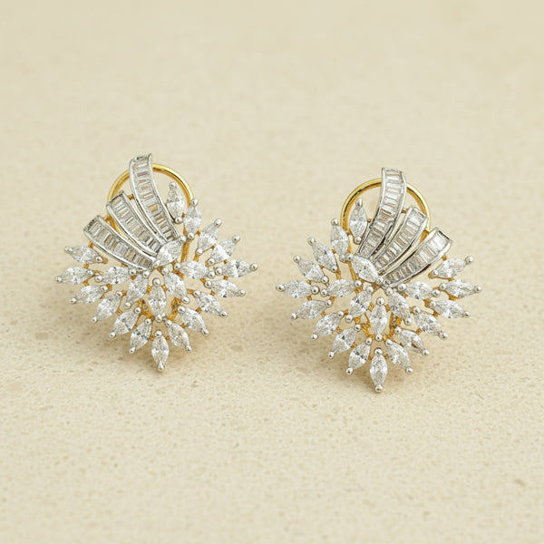 441175 Cubic Zirconia Tops With Carat Rhodium 2 Tone Plating