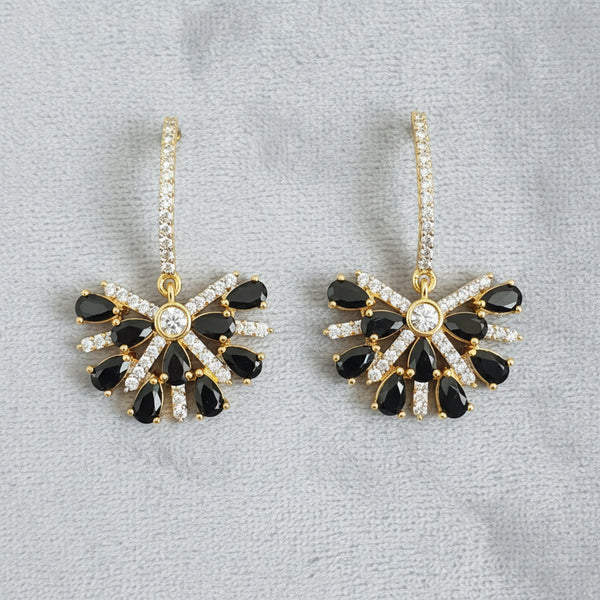 441181 Cubic Zirconia Classic Earring With 2 Tone Plating