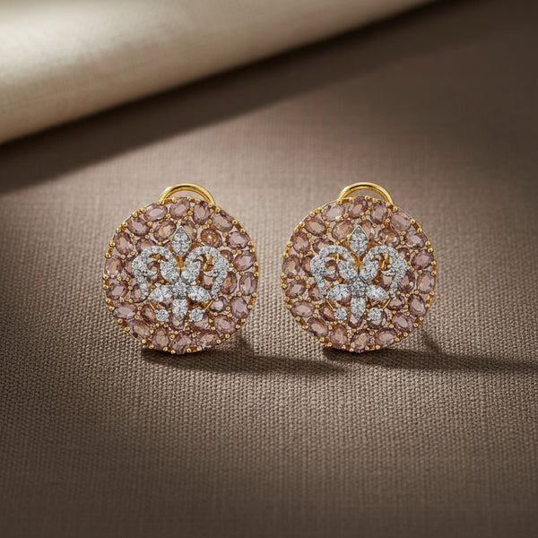 441269 Cubic Zirconia Tops With 2 Tone Plating