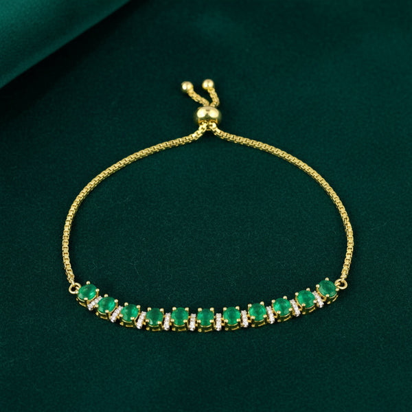 441334 Cubic Zirconia Delicate Bracelet With 2 Tone Plating