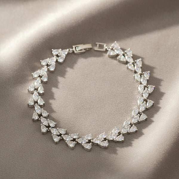 441351 Cz Classic Bracelet With Gold Rhodium Plating