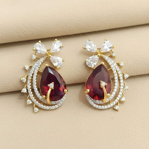 441442 Cubic Zirconia Tops With 2 Tone Plating