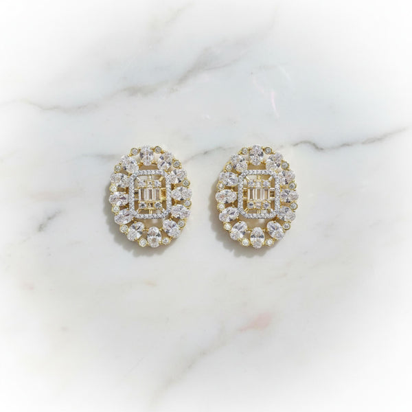 441453 Cubic Zirconia Tops With 2 Tone Plating