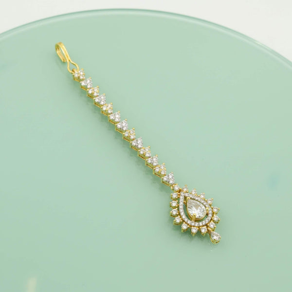 441471 Cz Delicate Tikka With 2 Tone Plating