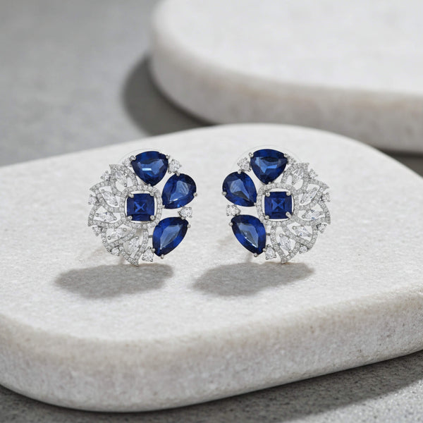 441742 American Diamond Tops With Rhodium Plating