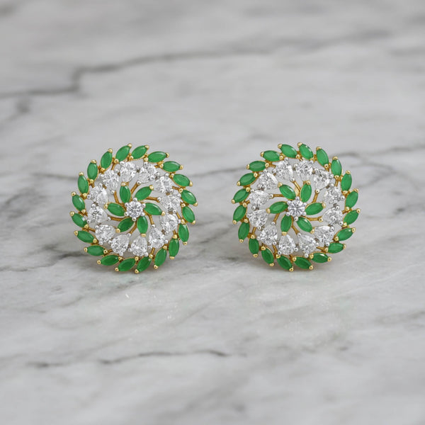 441780 American Diamond Tops With 2 Tone Plating