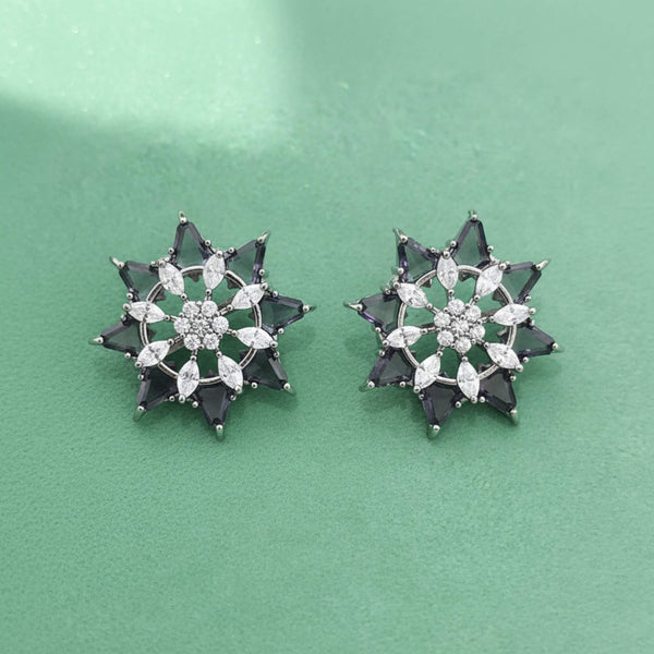 441781 American Diamond Tops With Black Plating