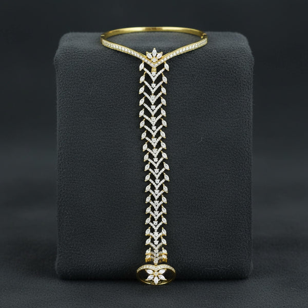 441899 Cz Classic Hath Pan With 2 Tone Rhodium Plating