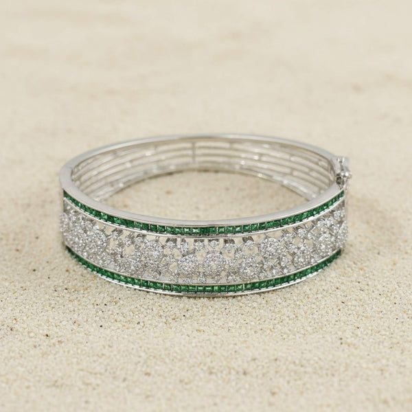 441987 Cz Openable Kada With Rhodium Plating