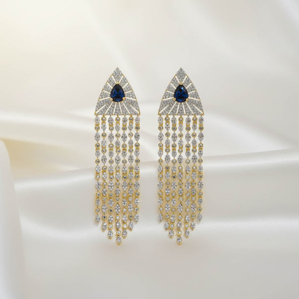 442082 Cz Classic Earring With 2 Tone Plating