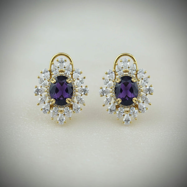 442201 Cubic Zirconia Tops With Mehndi Plating