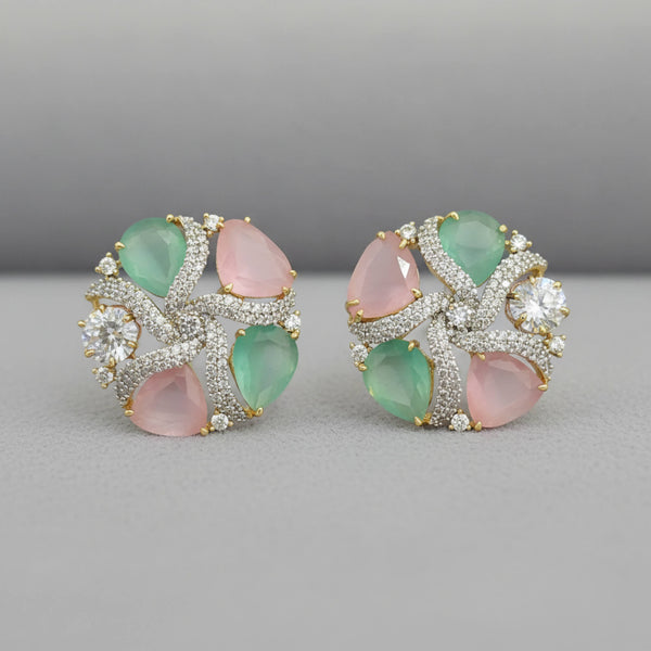 442228 Cz Tops With 2 Tone Plating