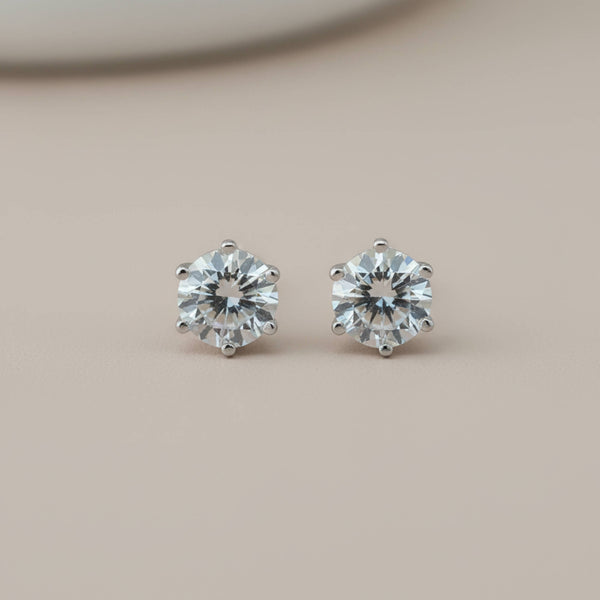 442364 Cubic Zirconia Tops With 2 Tone Rhodium Plating