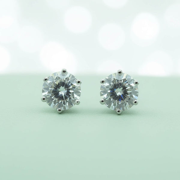 442365 Cubic Zirconia Tops With 2 Tone Rhodium Plating