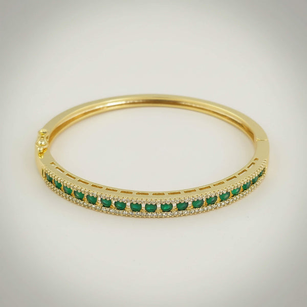 442460 Cz Delicate Kada With Gold Plating