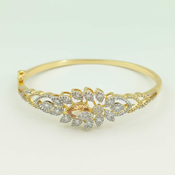 442504 Cz Delicate Kada With 2 Tone Plating