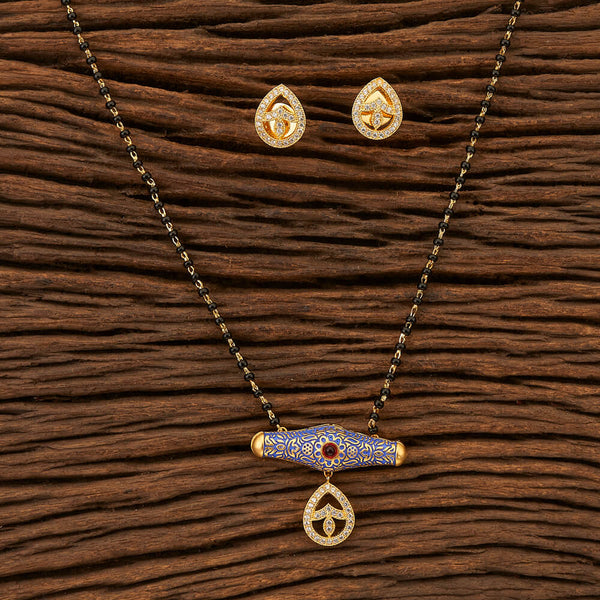 Cz Delicate Mangalsutra with gold plating 76389