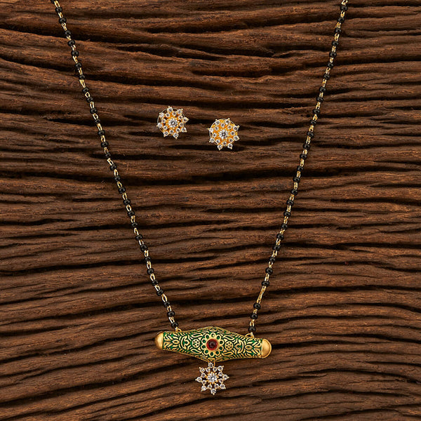 Cz Delicate Mangalsutra with gold plating 76392
