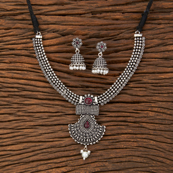 800771 Classic Necklace With Oxidised Plating