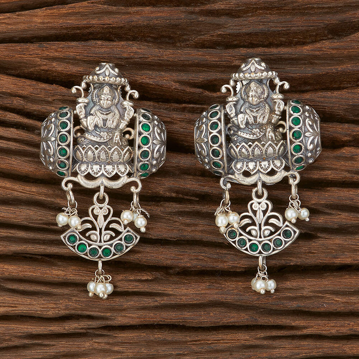 Temple Earring With Oxidised Plating 802093