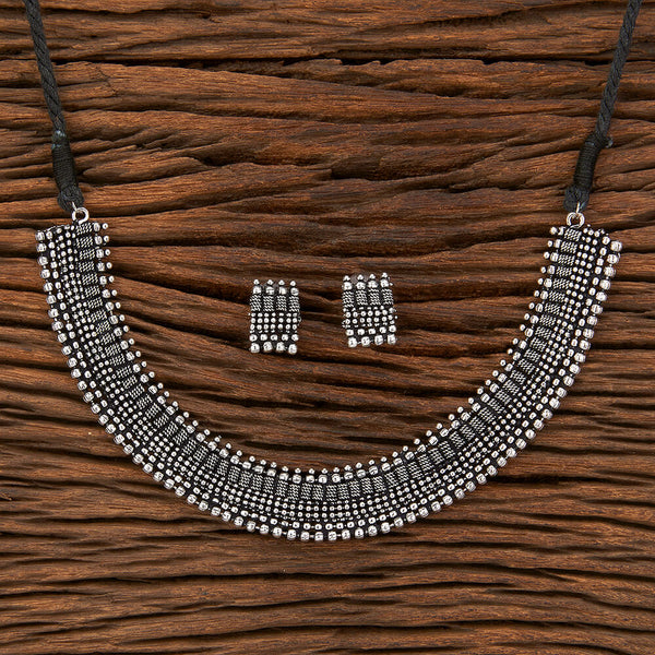 Classic Necklace With Oxidised Plating 802438