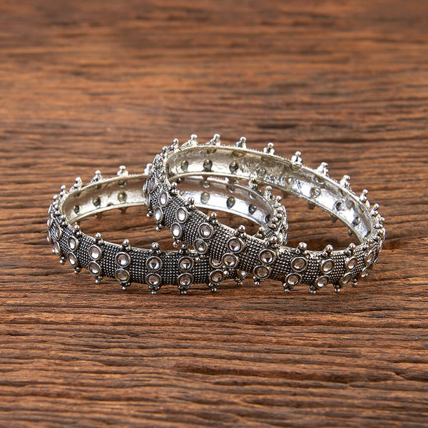 Classic Bangles With Oxidised Plating 802750