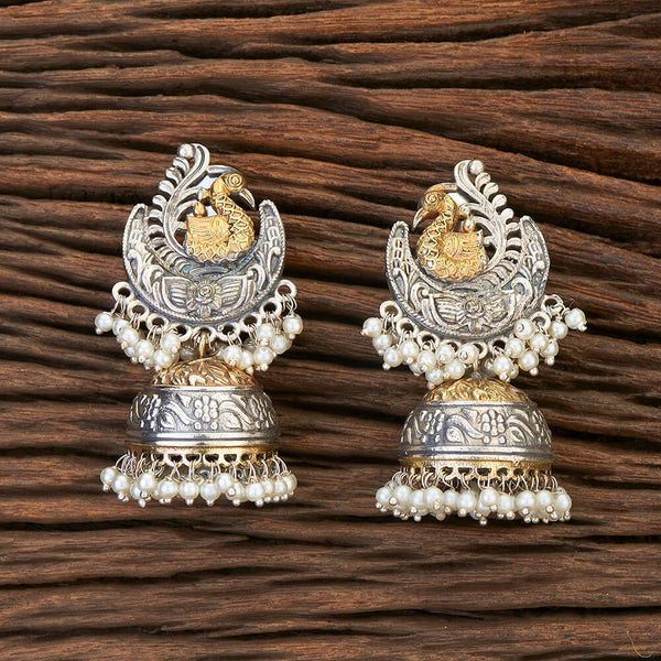 803104 Peacock Earring With 2 Tone Plating