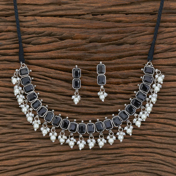 Classic Necklace With Oxidised Plating 803937