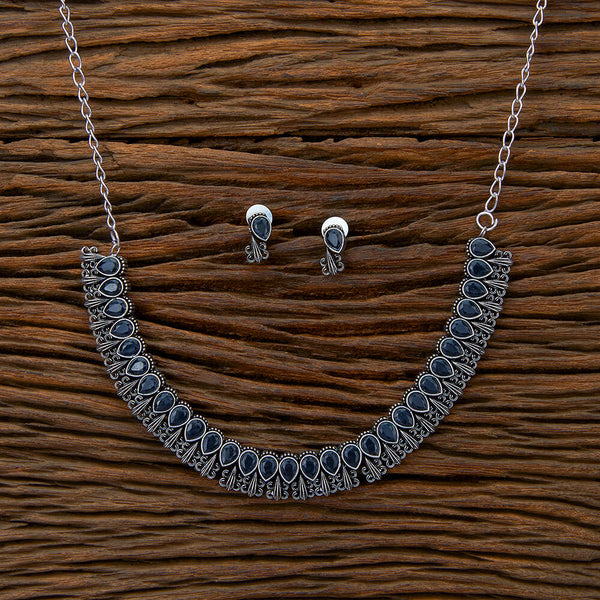 Classic Necklace With Oxidised Plating 804338