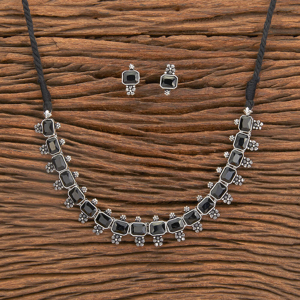 Classic Necklace With Oxidised Plating 804793