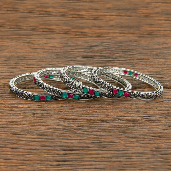 Classic Bangles With Oxidised Plating 804892