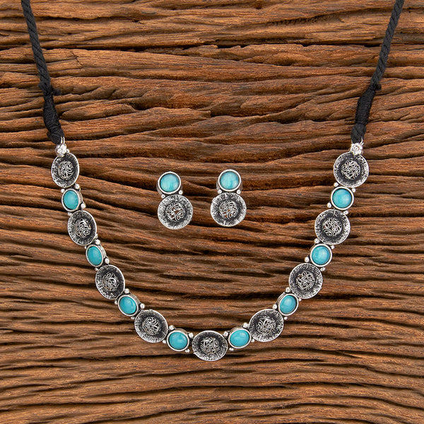 Classic Necklace With Oxidised Plating 804984