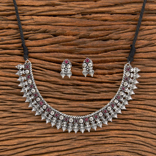 Delicate Necklace With Oxidised Plating 804985