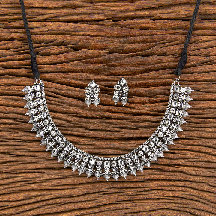 Delicate Necklace With Oxidised Plating 804985