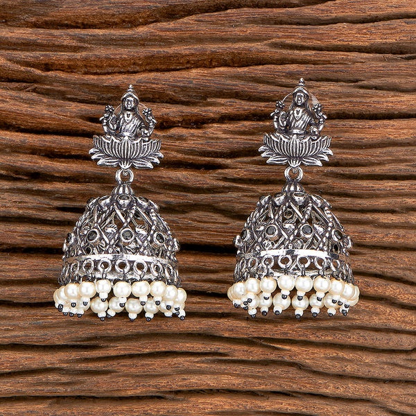 Temple Earring With Oxidised Plating 804995