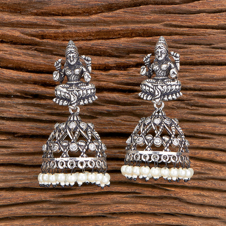 Temple Earring With Oxidised Plating 804995