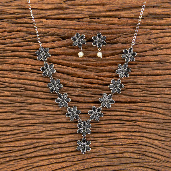 Classic Necklace With Oxidised Plating 805205