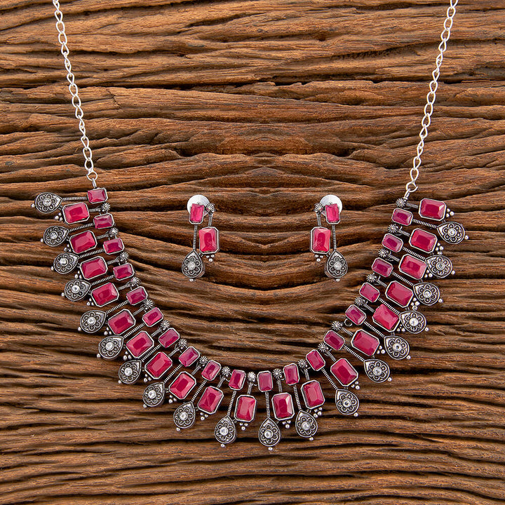 Classic Necklace With Oxidised Plating 805420