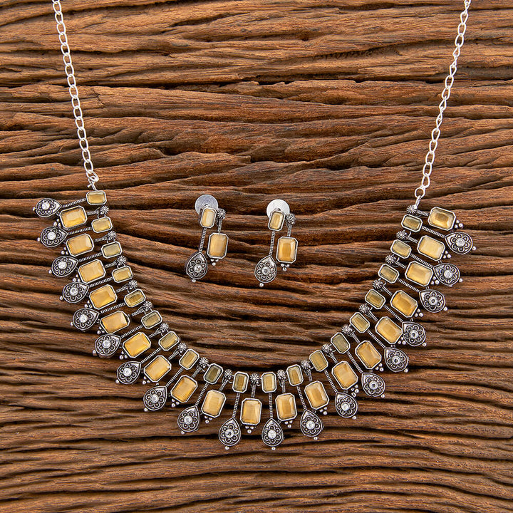 Classic Necklace With Oxidised Plating 805420