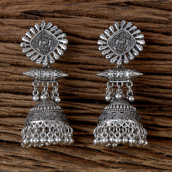 806062 Jhumki With Oxidised Plating