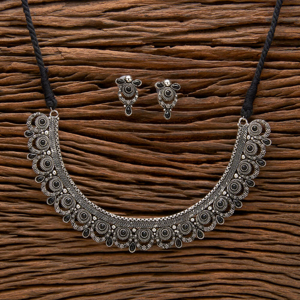 Classic Necklace With Oxidised Plating 806581