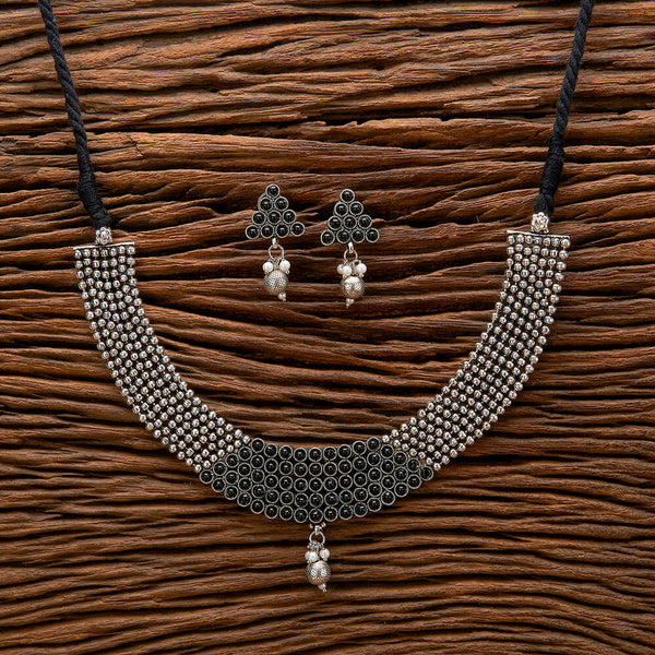 Classic Necklace With Oxidised Plating 806585