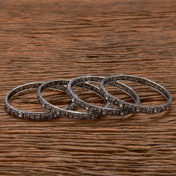 Classic Bangles With Oxidised Plating 806703