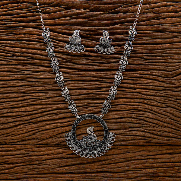 Peacock Necklace With Oxidised Plating 806900