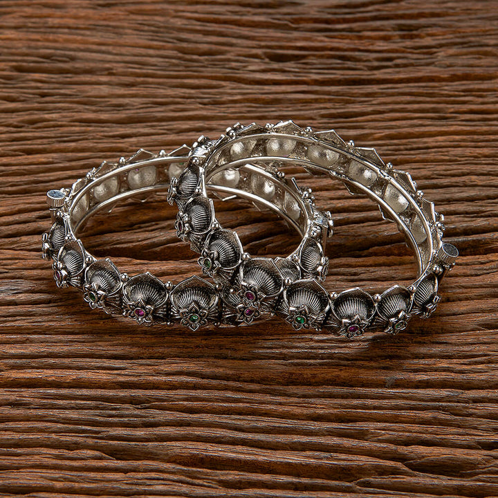 Openable Bangles With Oxidised Plating 806936